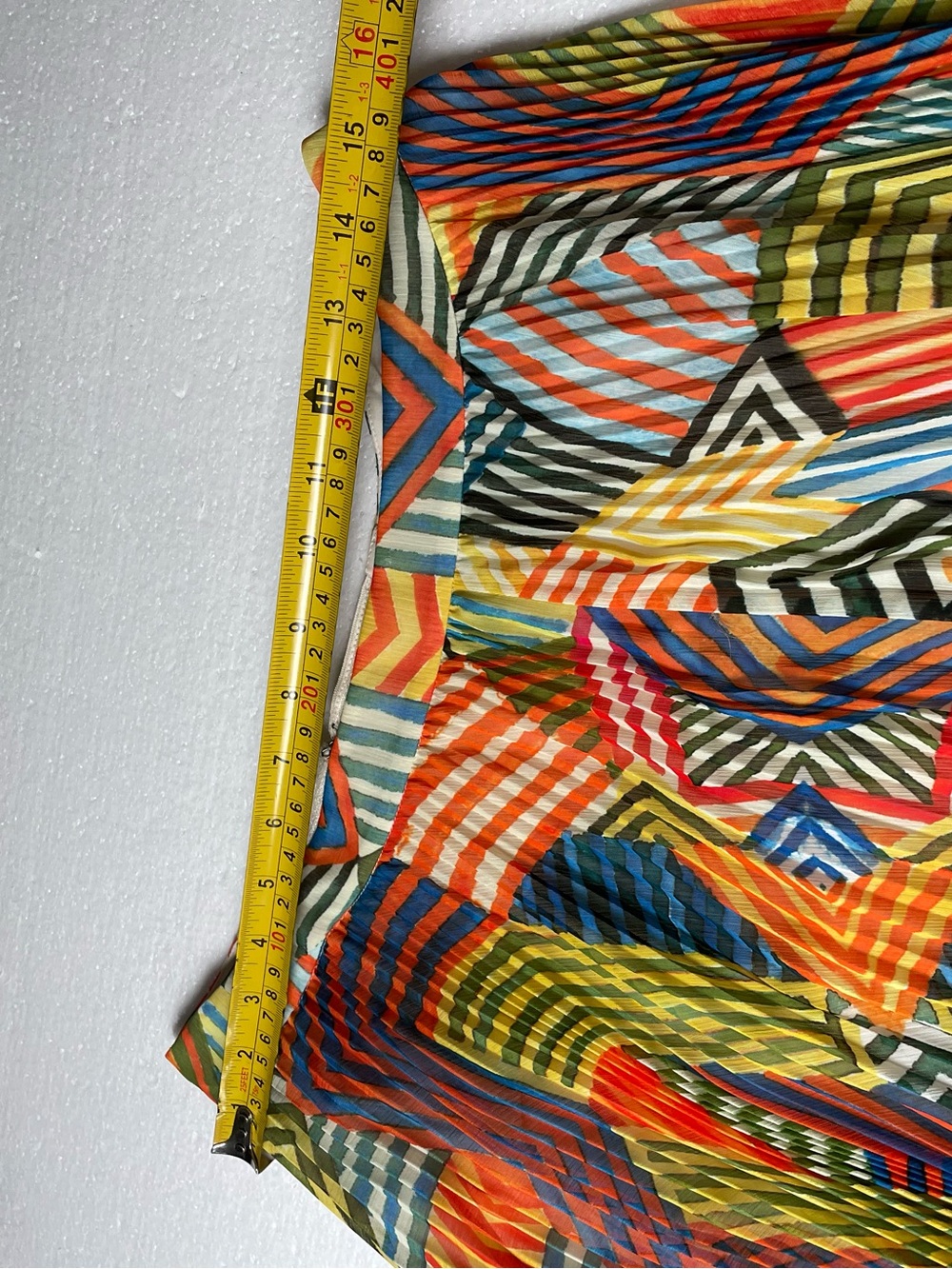 Alice + Olivia Skirt Shannon Rare Pleated Maxi Skirt Geometric Multicolor - Picture 6 of 9
